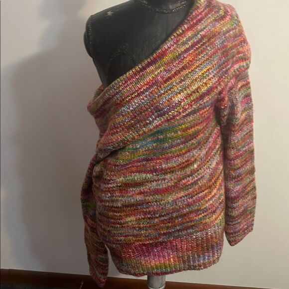 Lane Bryant Sweaters - Lane Bryant Multicolor Off-the-Shoulder Sweater